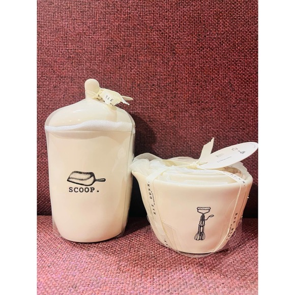 Rae Dunn Icon measuring cups and sugar scoop